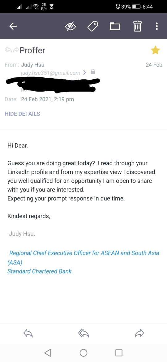 Intro email