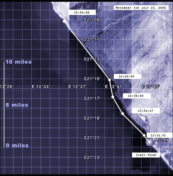Satellite map showing the location of the loot